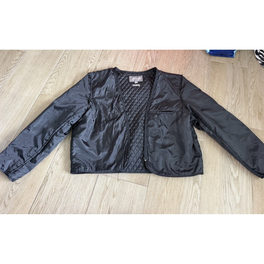 Wilsons Leather Experts Thinsulate Liner Jacket Mens 2XL Black Quilted Full Zip